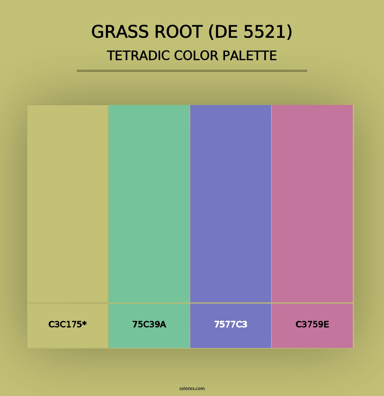 Grass Root (DE 5521) - Tetradic Color Palette