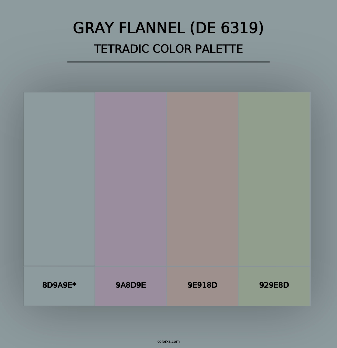 Gray Flannel (DE 6319) - Tetradic Color Palette