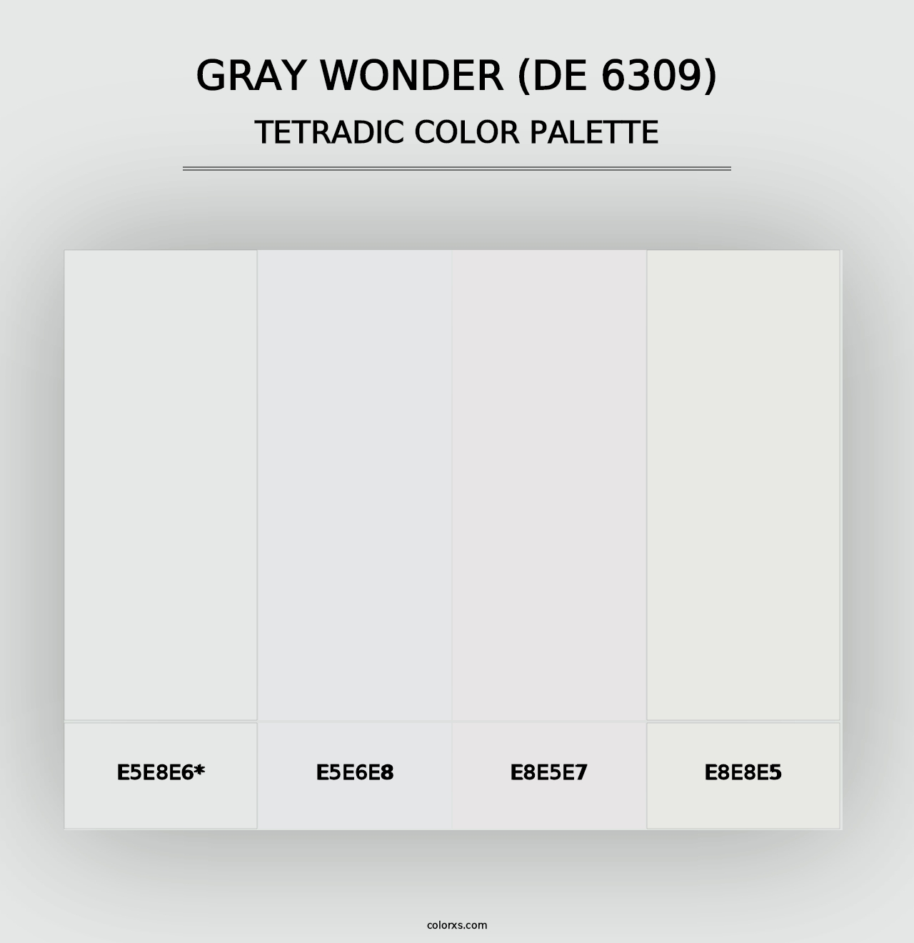 Gray Wonder (DE 6309) - Tetradic Color Palette