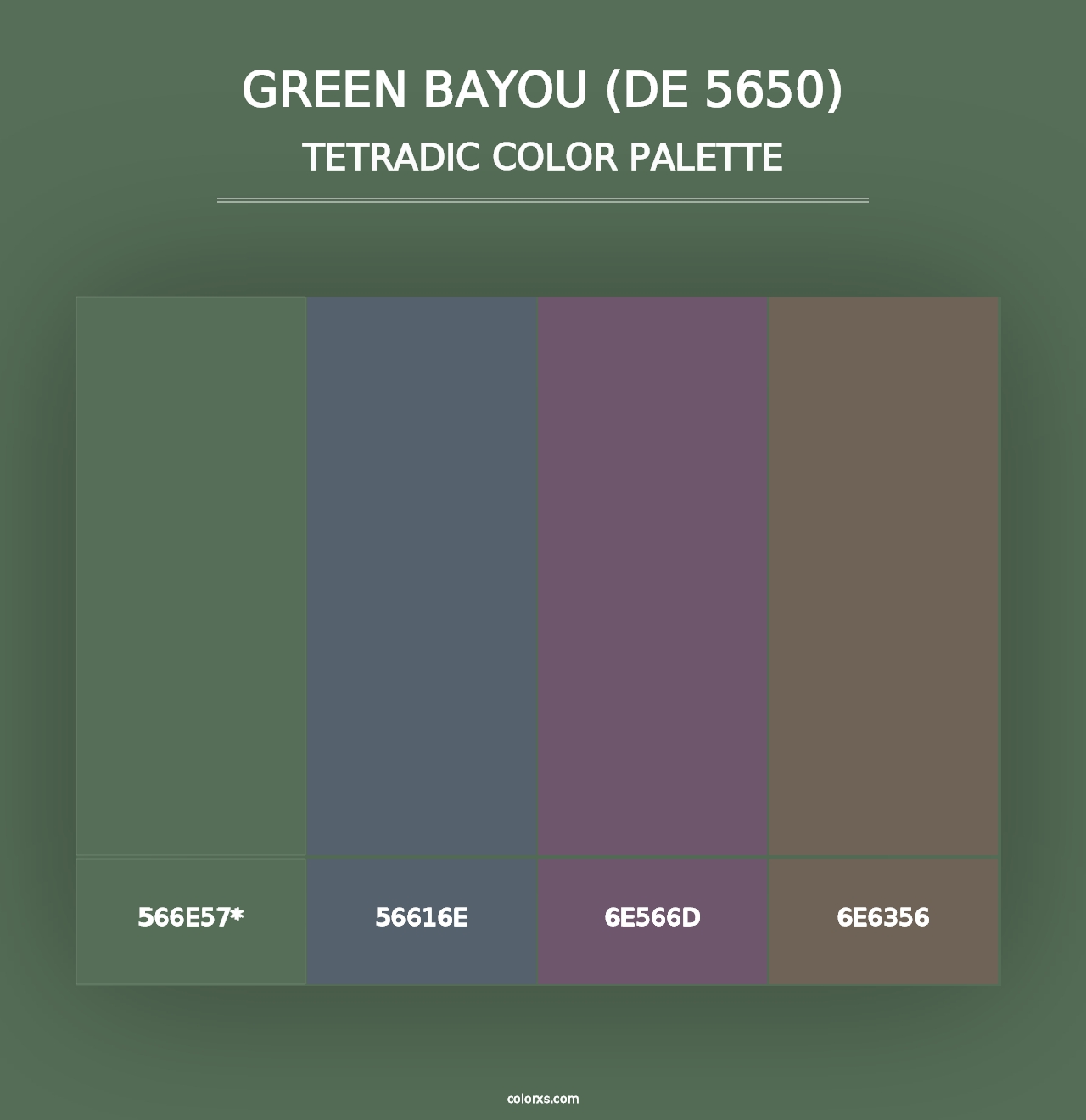 Green Bayou (DE 5650) - Tetradic Color Palette