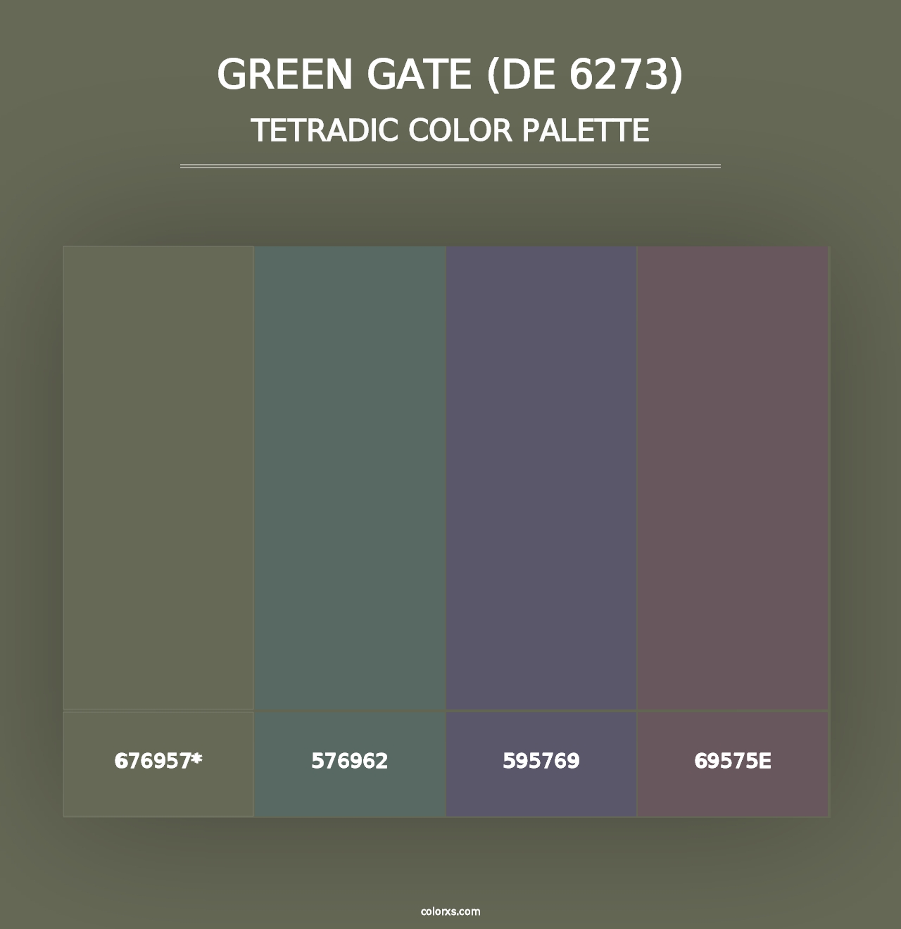 Green Gate (DE 6273) - Tetradic Color Palette