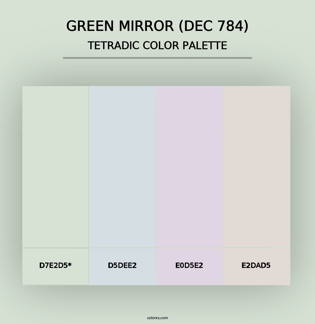 Green Mirror (DEC 784) - Tetradic Color Palette