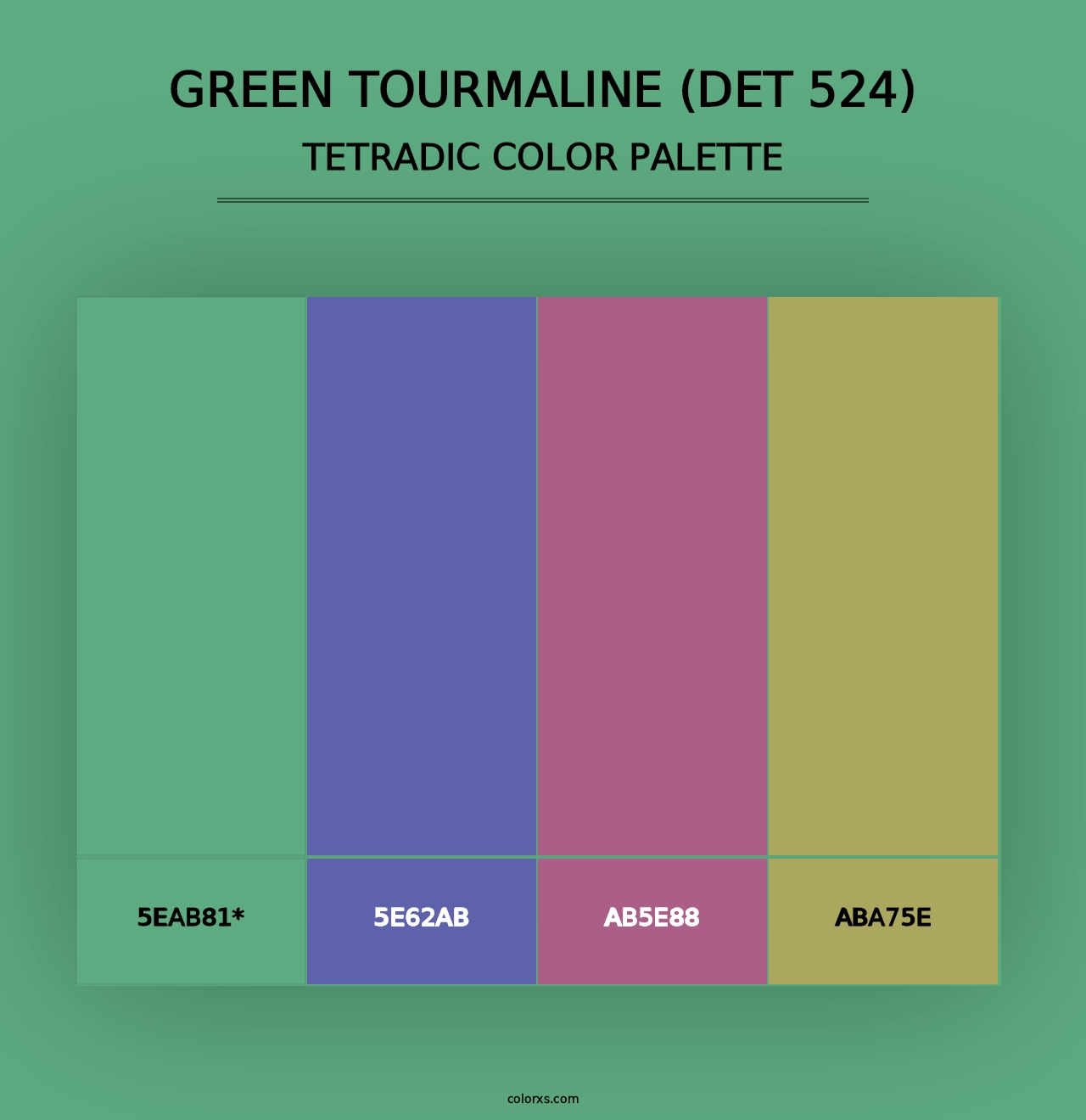 Green Tourmaline (DET 524) - Tetradic Color Palette