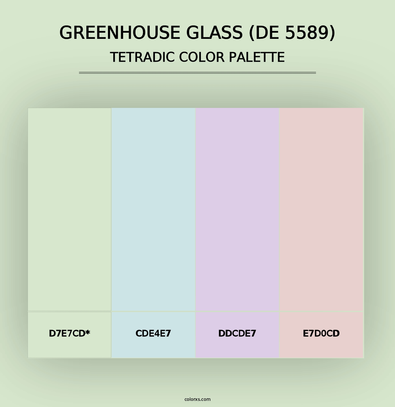 Greenhouse Glass (DE 5589) - Tetradic Color Palette