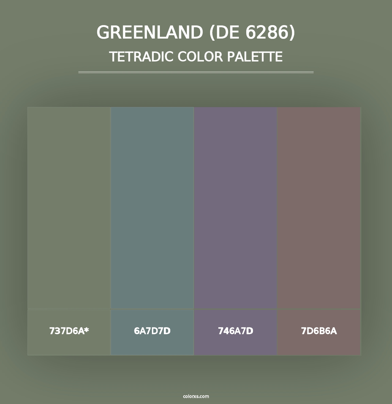 Greenland (DE 6286) - Tetradic Color Palette