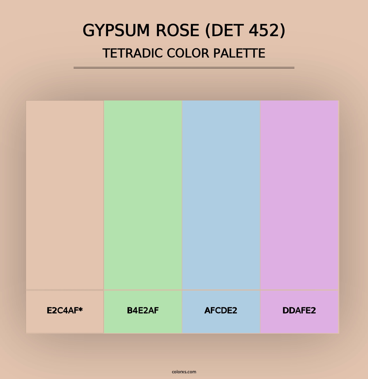 Gypsum Rose (DET 452) - Tetradic Color Palette