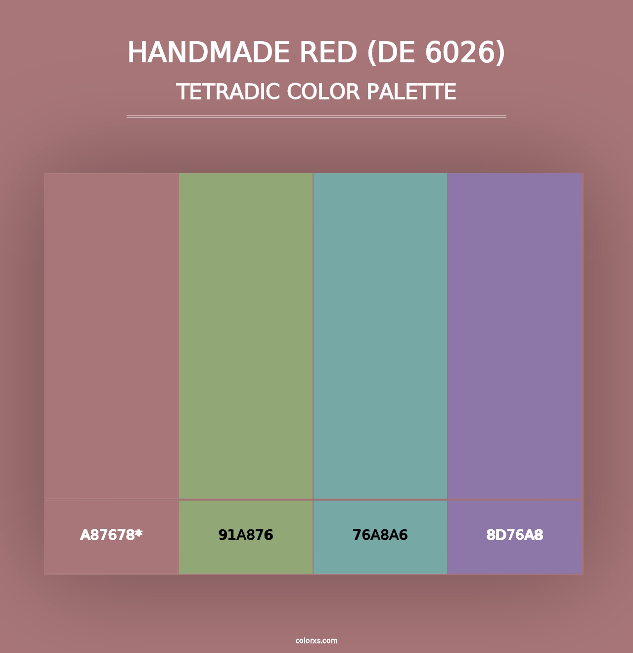 Handmade Red (DE 6026) - Tetradic Color Palette