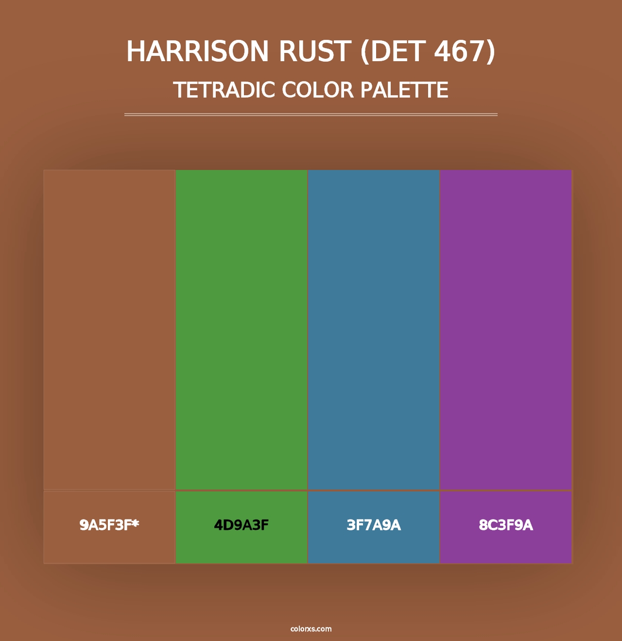 Harrison Rust (DET 467) - Tetradic Color Palette