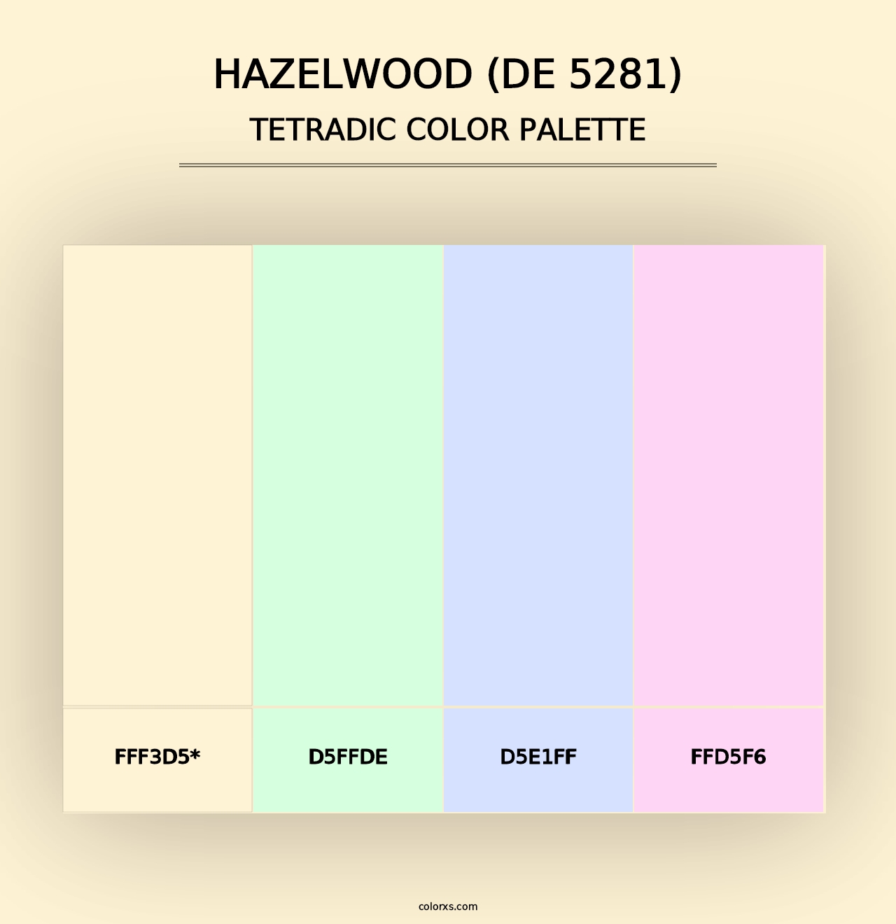 Hazelwood (DE 5281) - Tetradic Color Palette