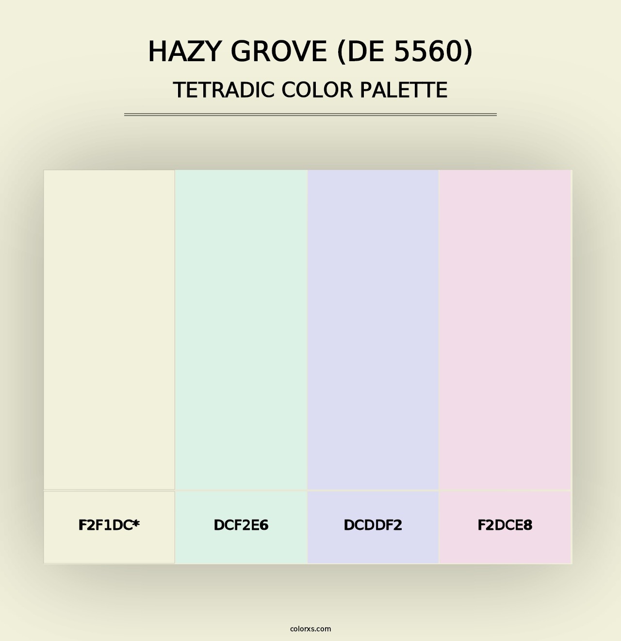 Hazy Grove (DE 5560) - Tetradic Color Palette