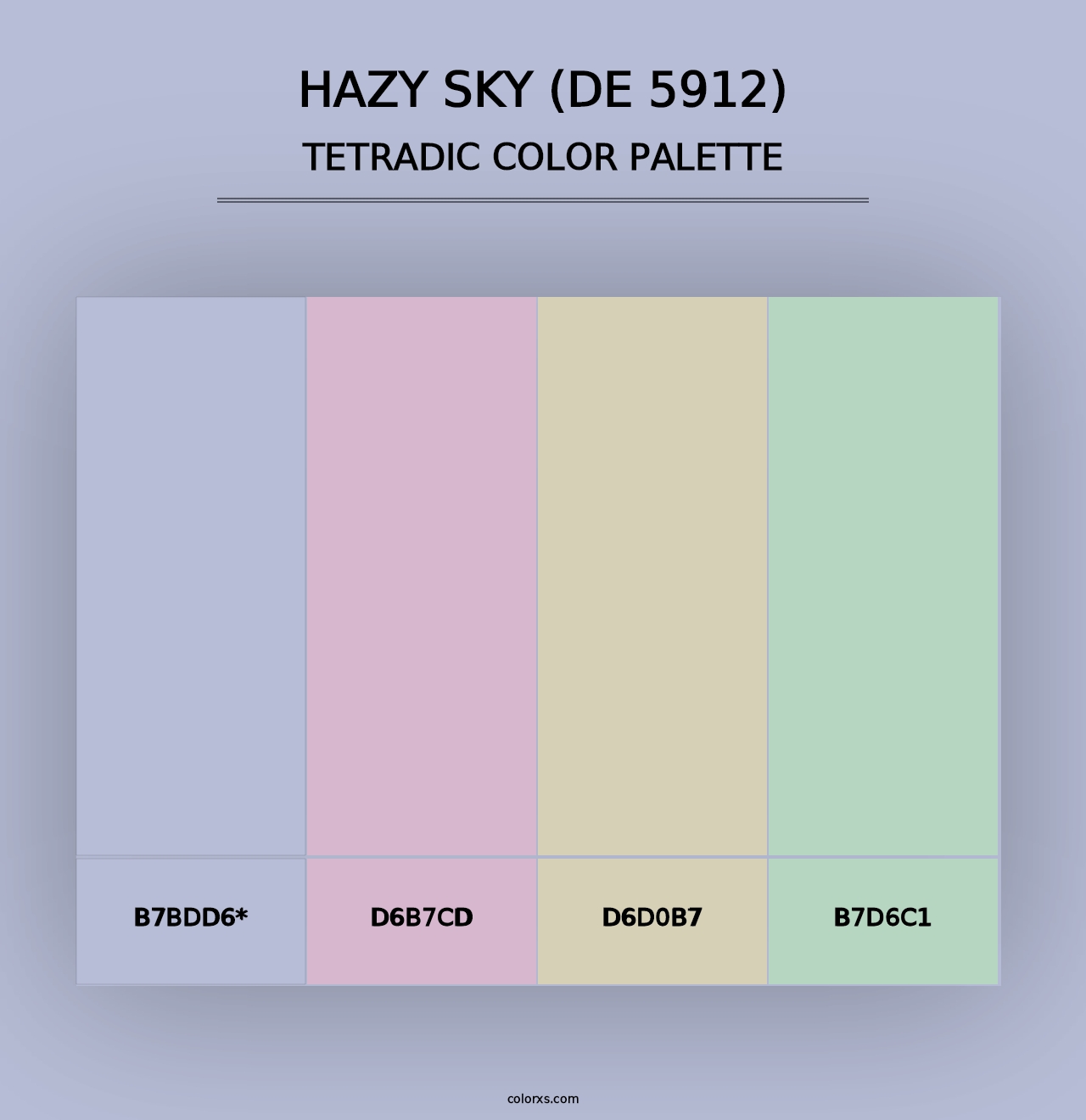 Hazy Sky (DE 5912) - Tetradic Color Palette