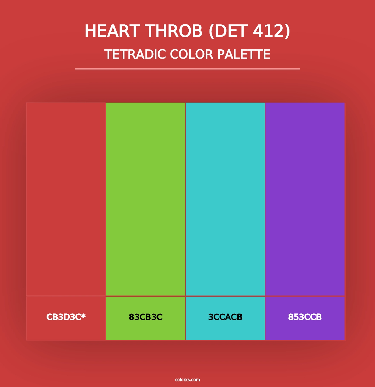 Heart Throb (DET 412) - Tetradic Color Palette