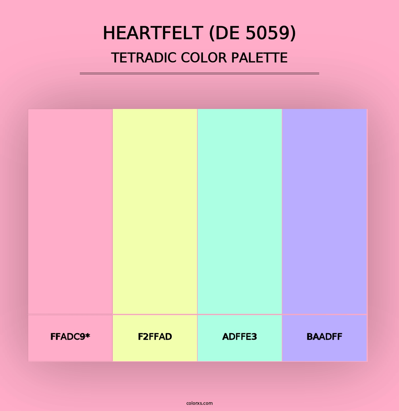 Heartfelt (DE 5059) - Tetradic Color Palette