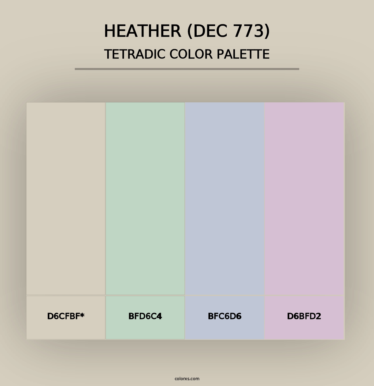 Heather (DEC 773) - Tetradic Color Palette