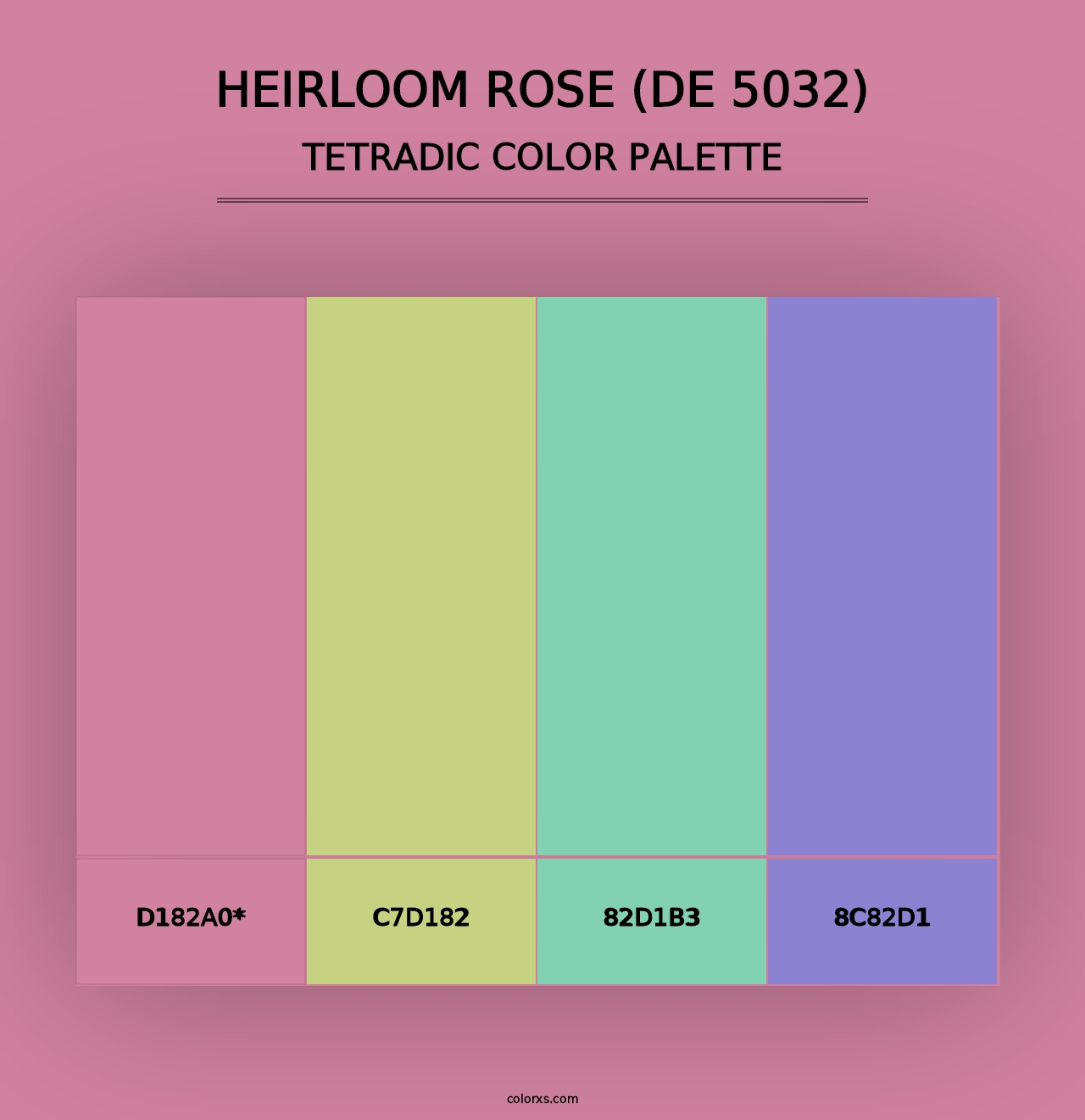 Heirloom Rose (DE 5032) - Tetradic Color Palette