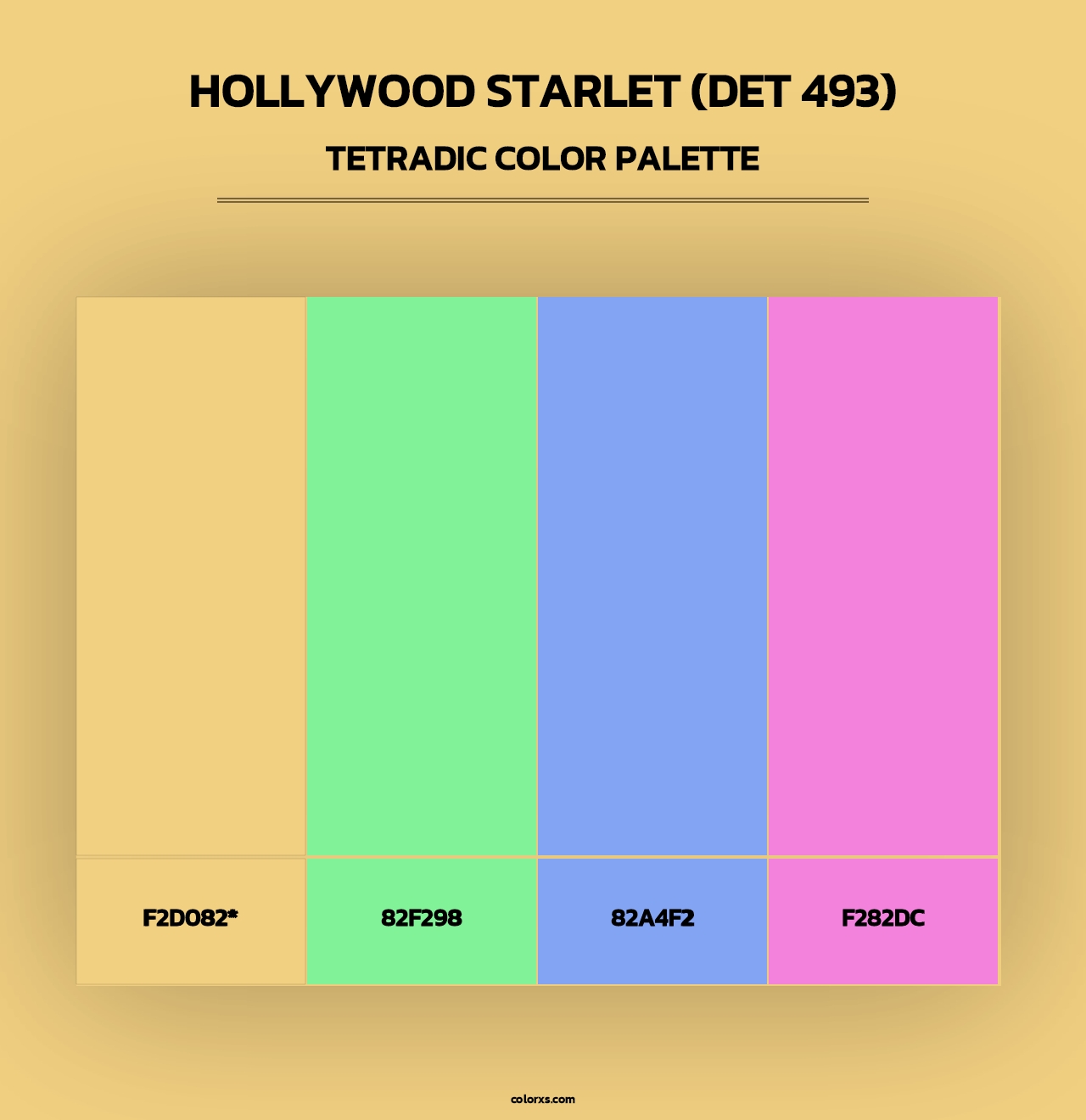 Hollywood Starlet (DET 493) - Tetradic Color Palette