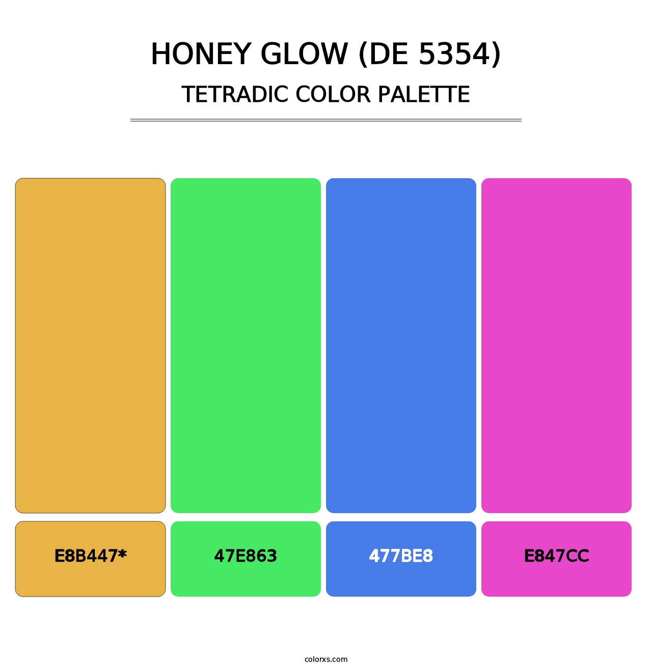 Honey Glow (DE 5354) - Tetradic Color Palette