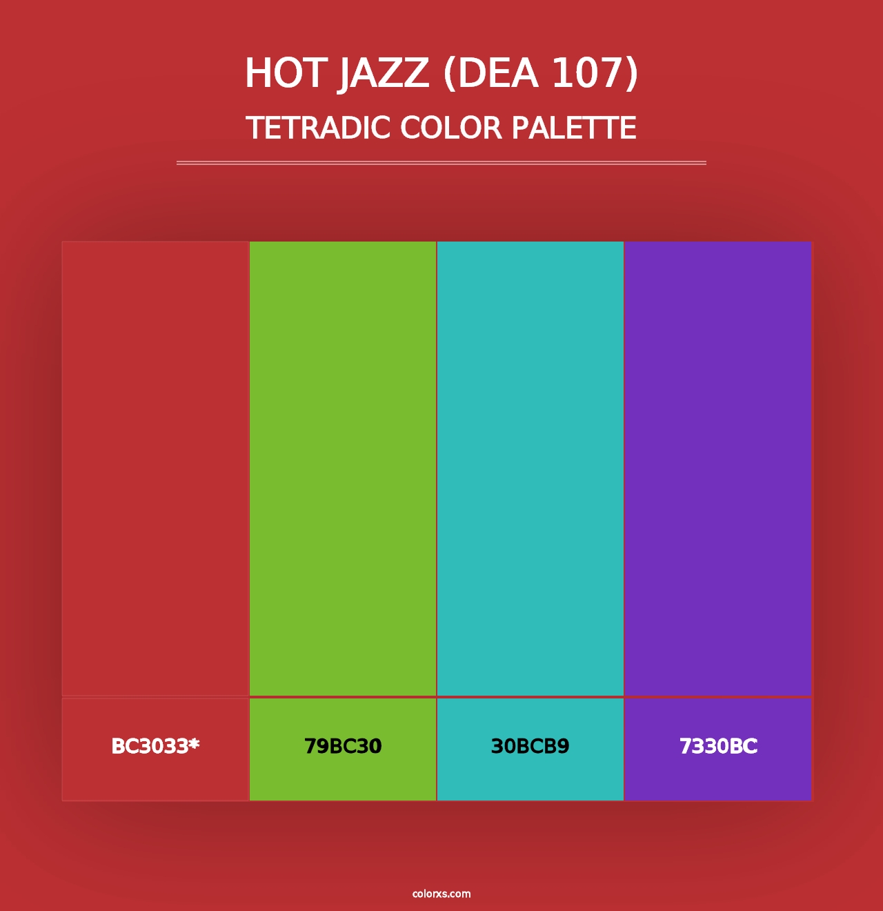 Hot Jazz (DEA 107) - Tetradic Color Palette