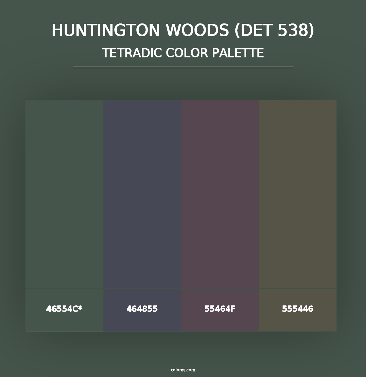 Huntington Woods (DET 538) - Tetradic Color Palette