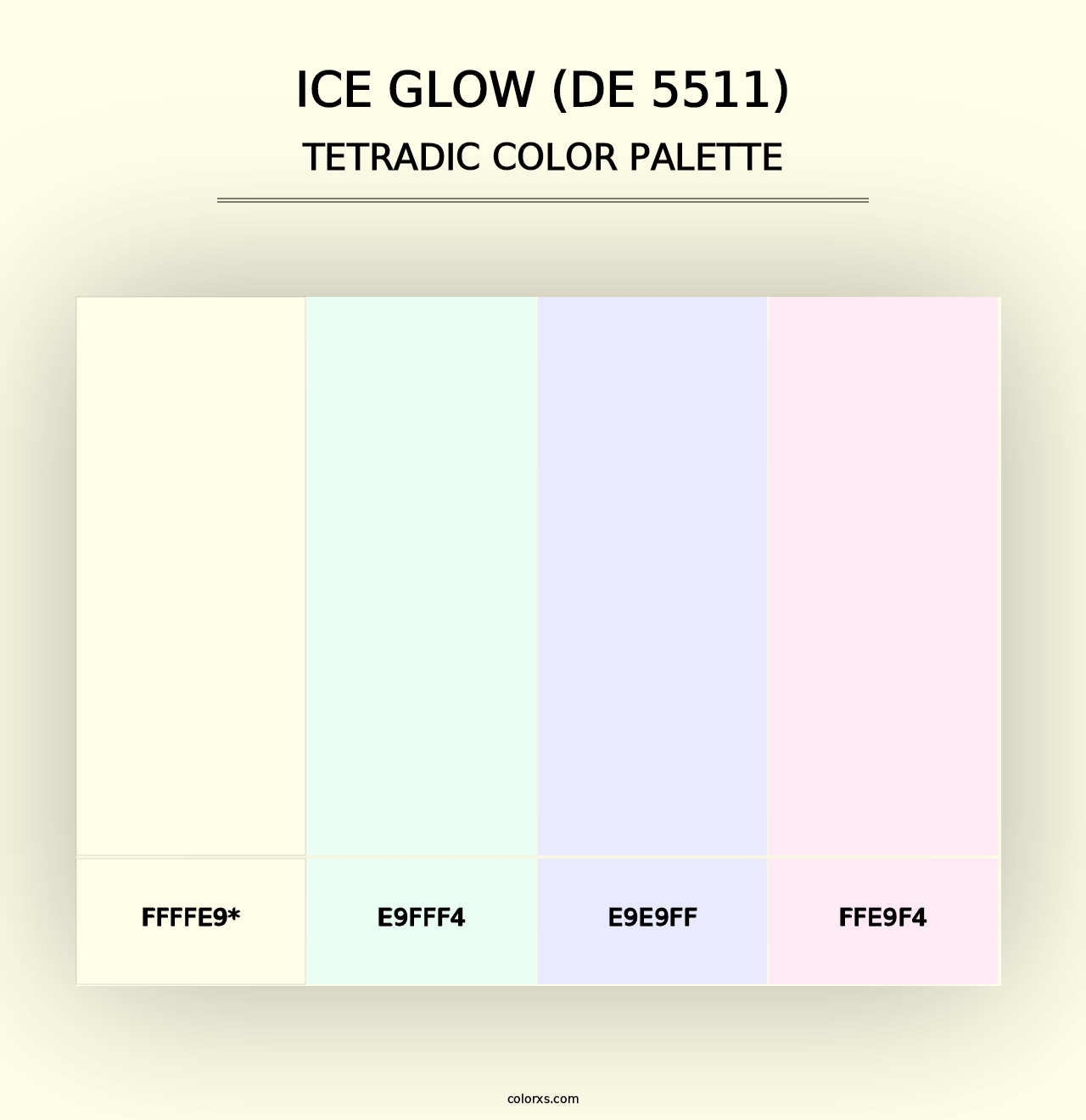 Ice Glow (DE 5511) - Tetradic Color Palette