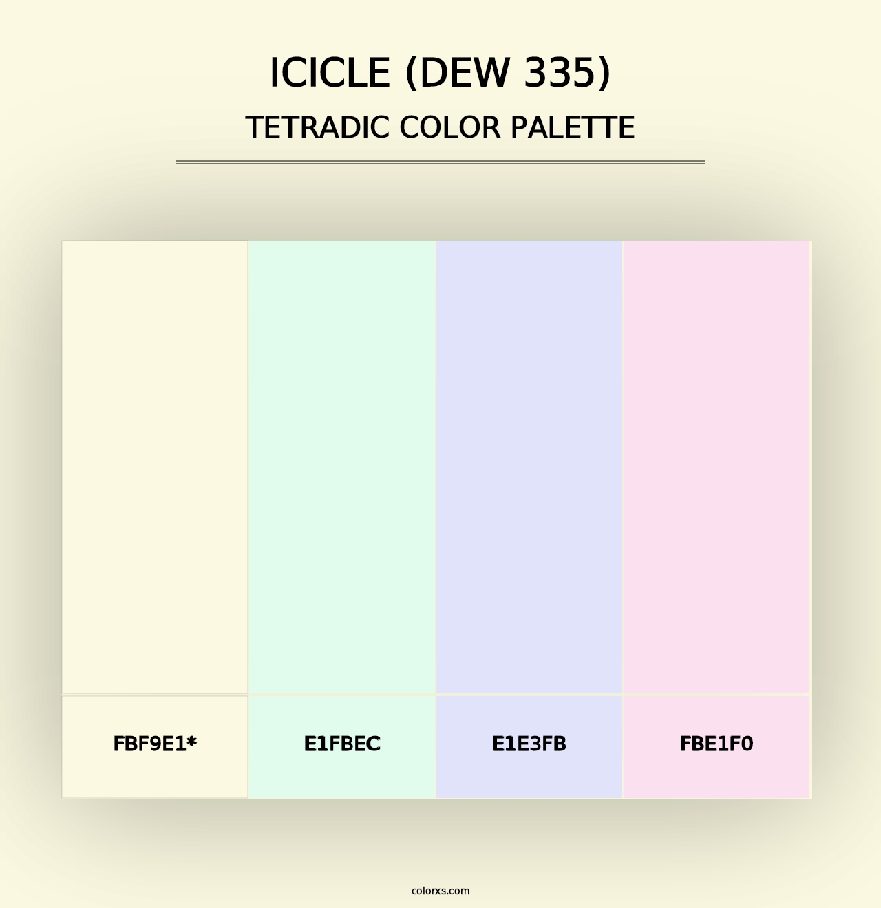 Icicle (DEW 335) - Tetradic Color Palette