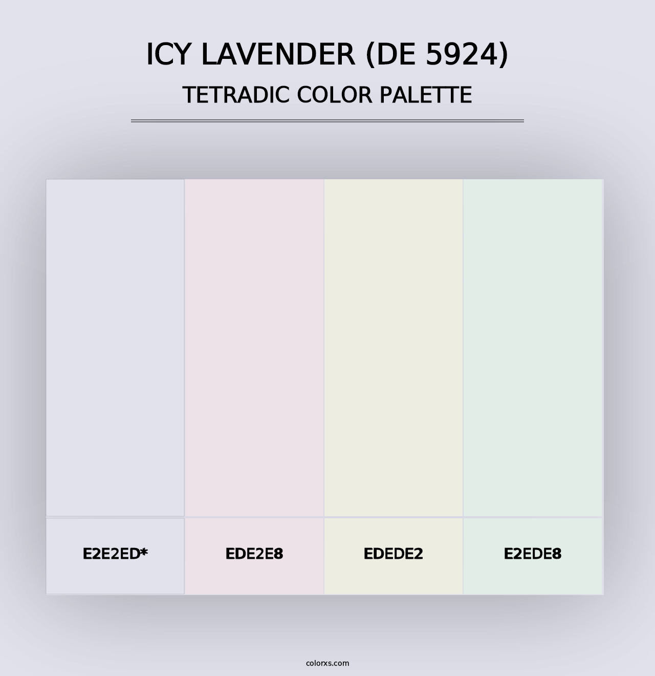 Icy Lavender (DE 5924) - Tetradic Color Palette