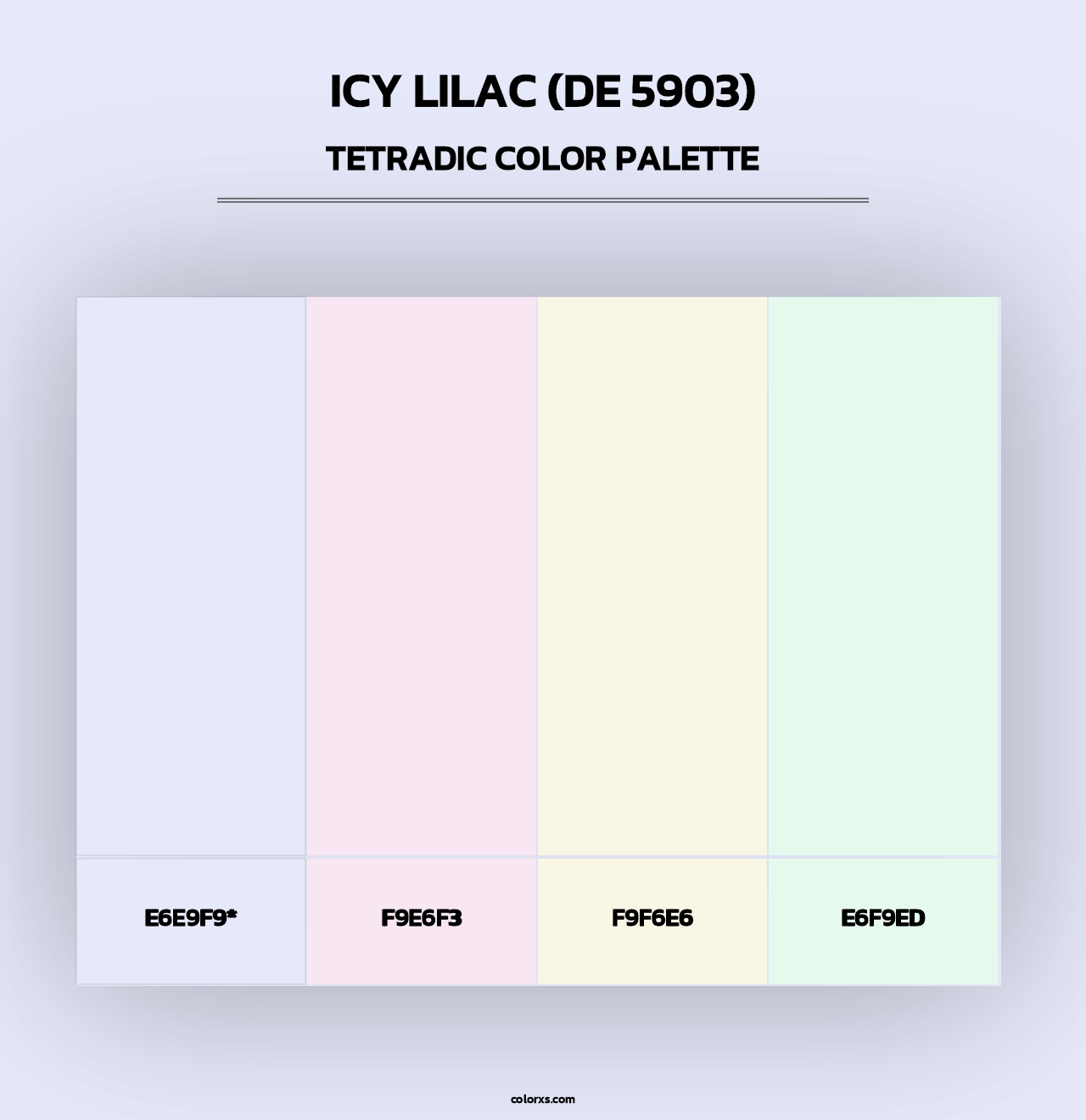 Icy Lilac (DE 5903) - Tetradic Color Palette