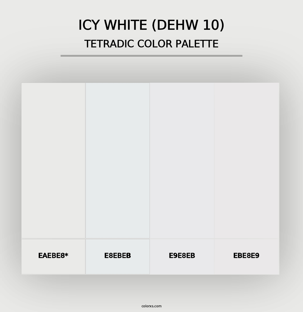 Icy White (DEHW 10) - Tetradic Color Palette