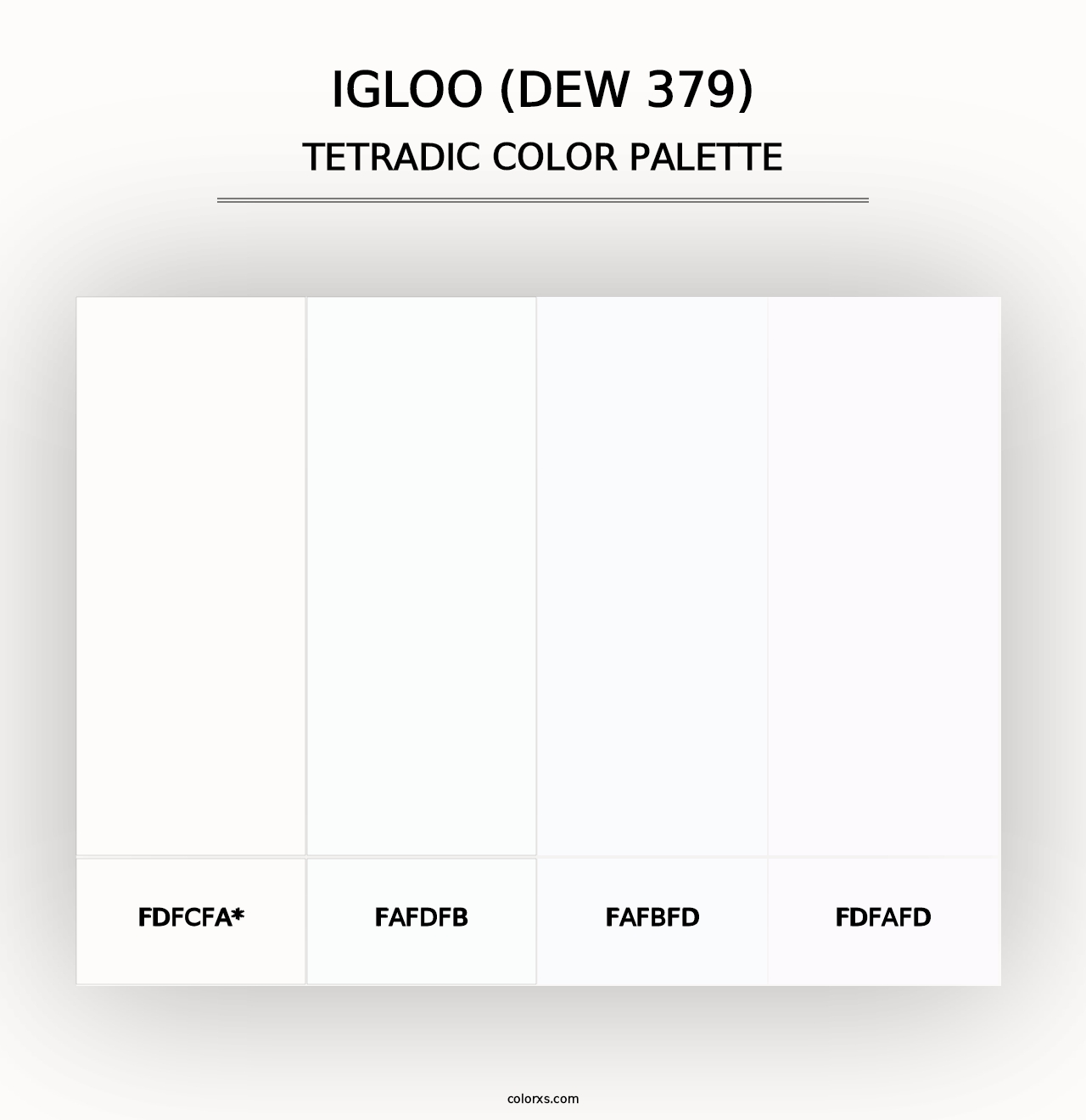 Igloo (DEW 379) - Tetradic Color Palette