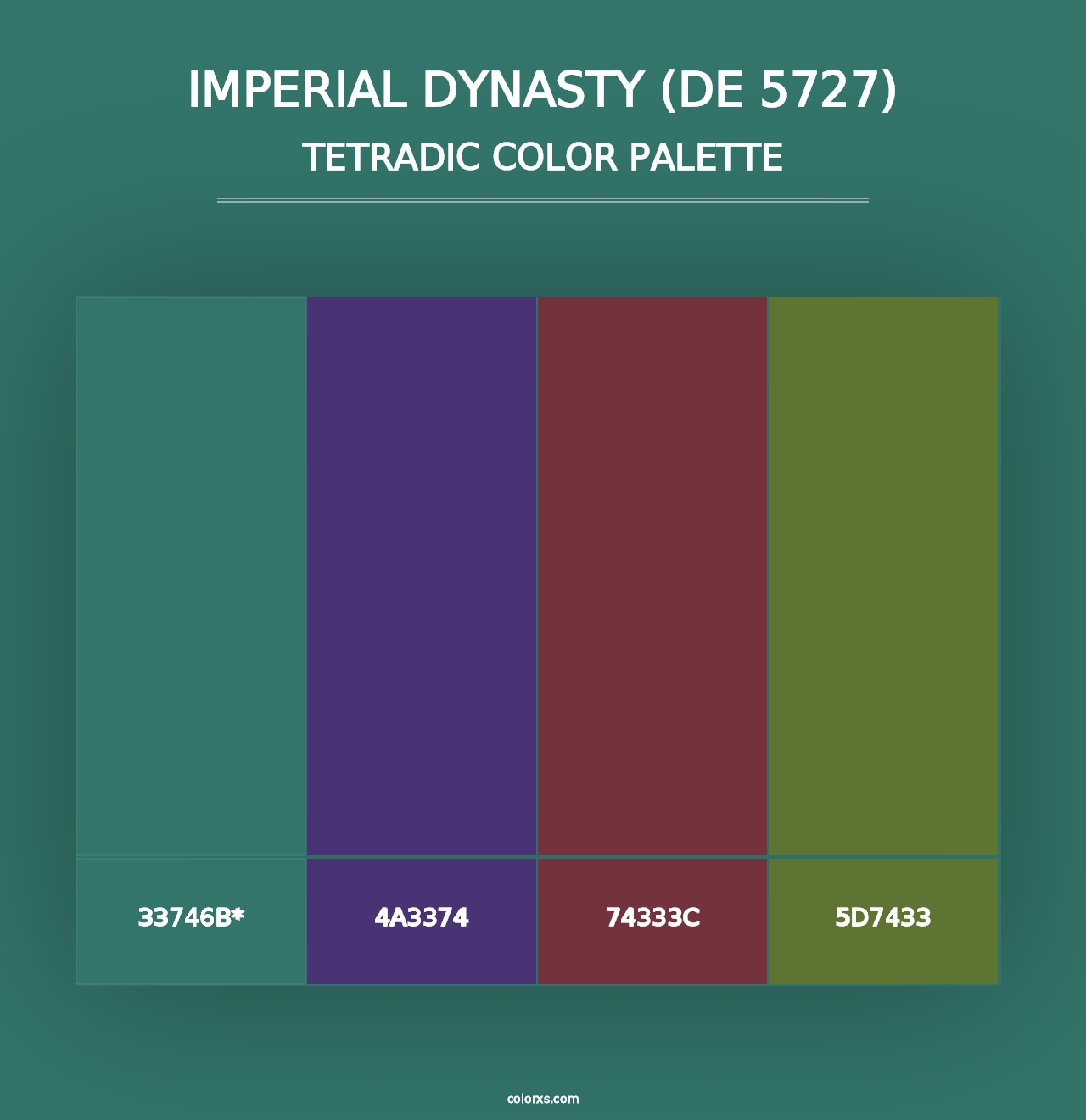 Imperial Dynasty (DE 5727) - Tetradic Color Palette