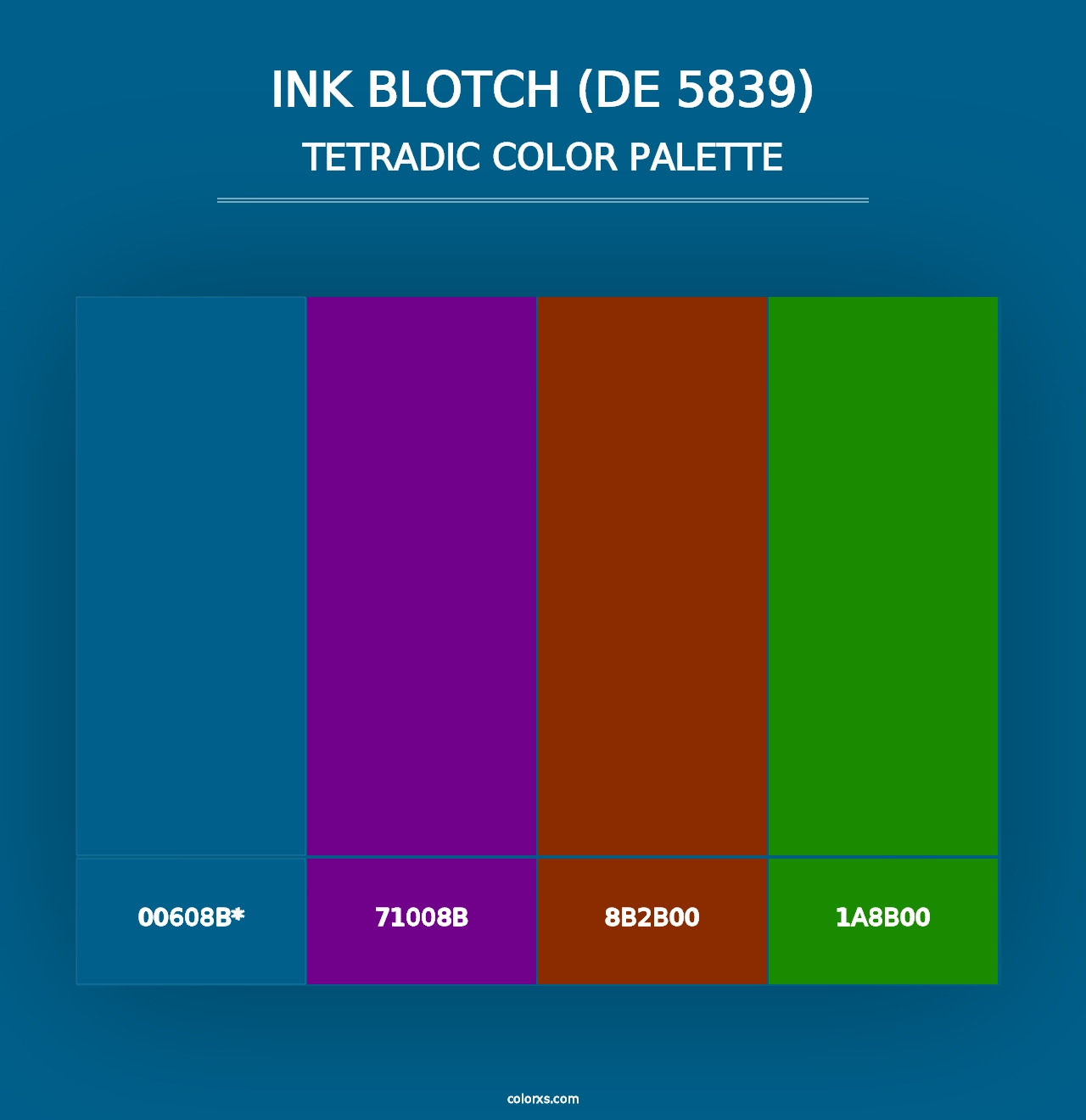 Ink Blotch (DE 5839) - Tetradic Color Palette