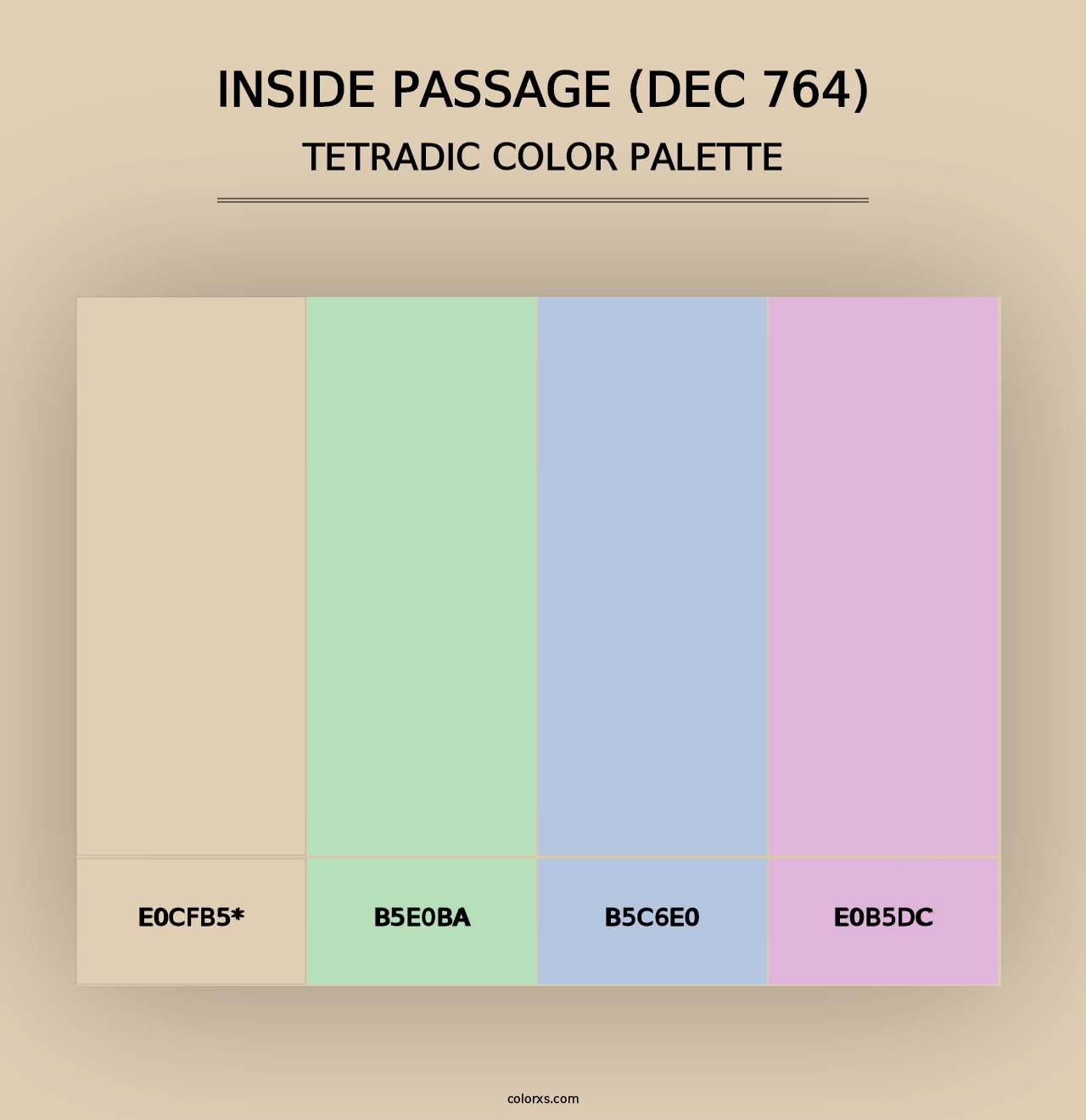 Inside Passage (DEC 764) - Tetradic Color Palette