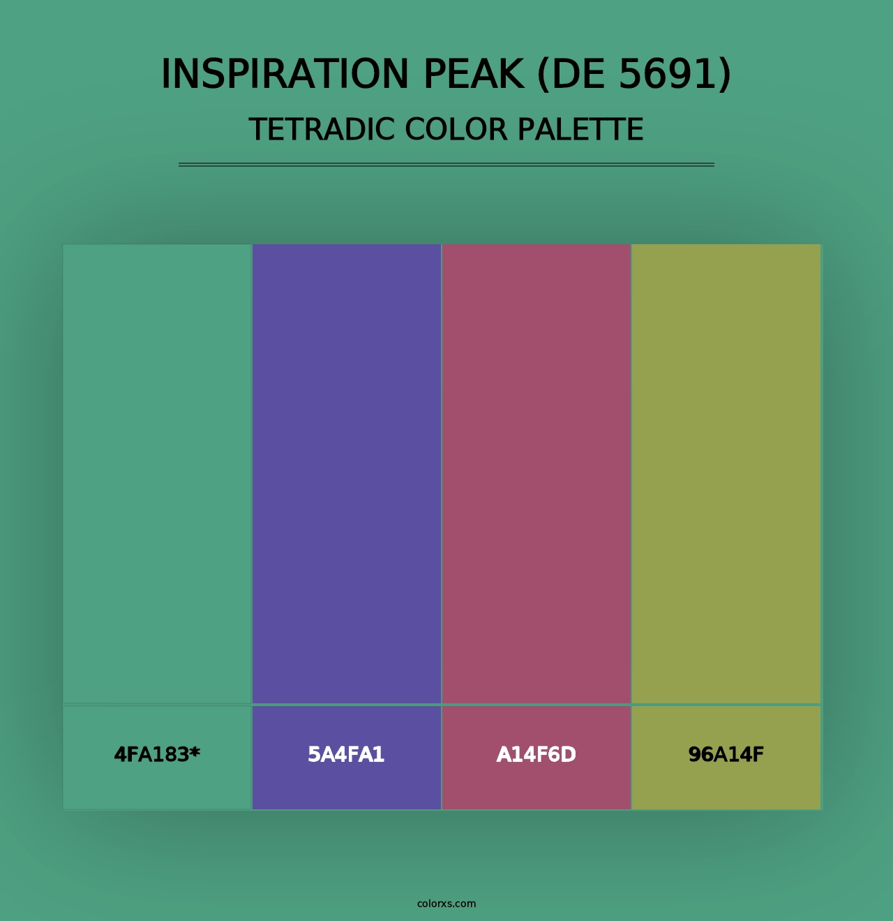 Inspiration Peak (DE 5691) - Tetradic Color Palette