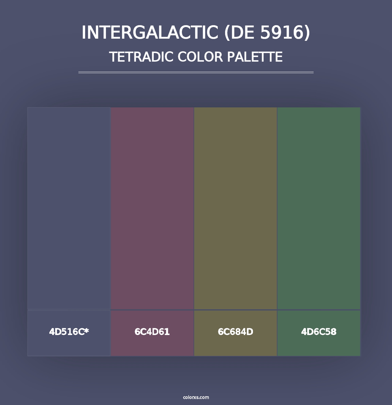 Intergalactic (DE 5916) - Tetradic Color Palette