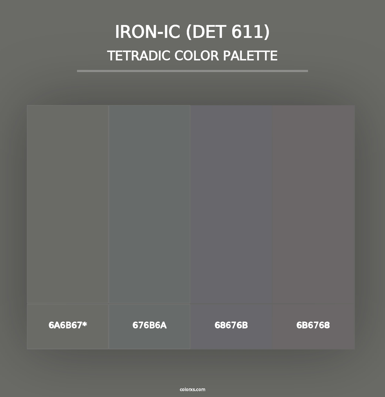 Iron-ic (DET 611) - Tetradic Color Palette