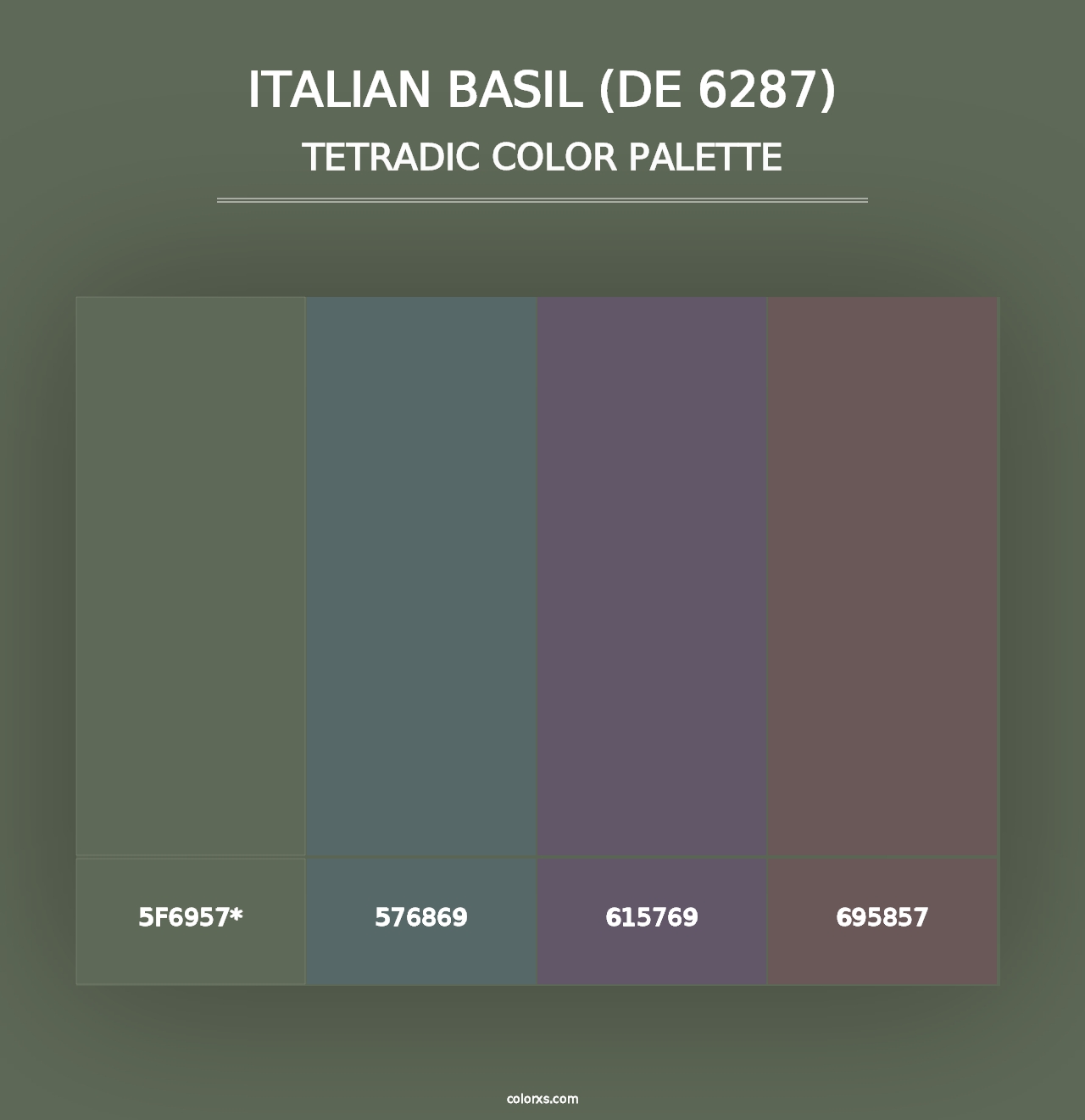 Italian Basil (DE 6287) - Tetradic Color Palette