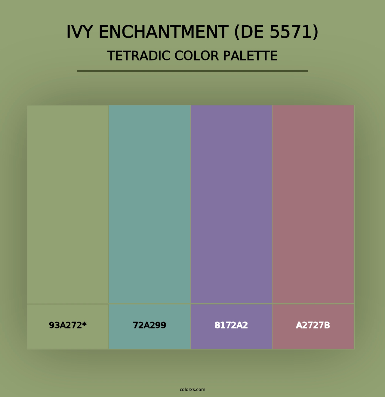 Ivy Enchantment (DE 5571) - Tetradic Color Palette