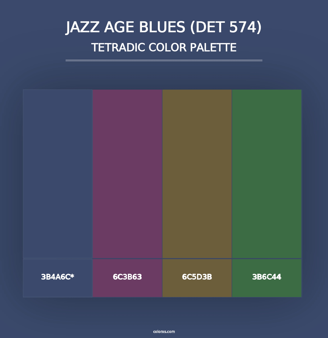 Jazz Age Blues (DET 574) - Tetradic Color Palette