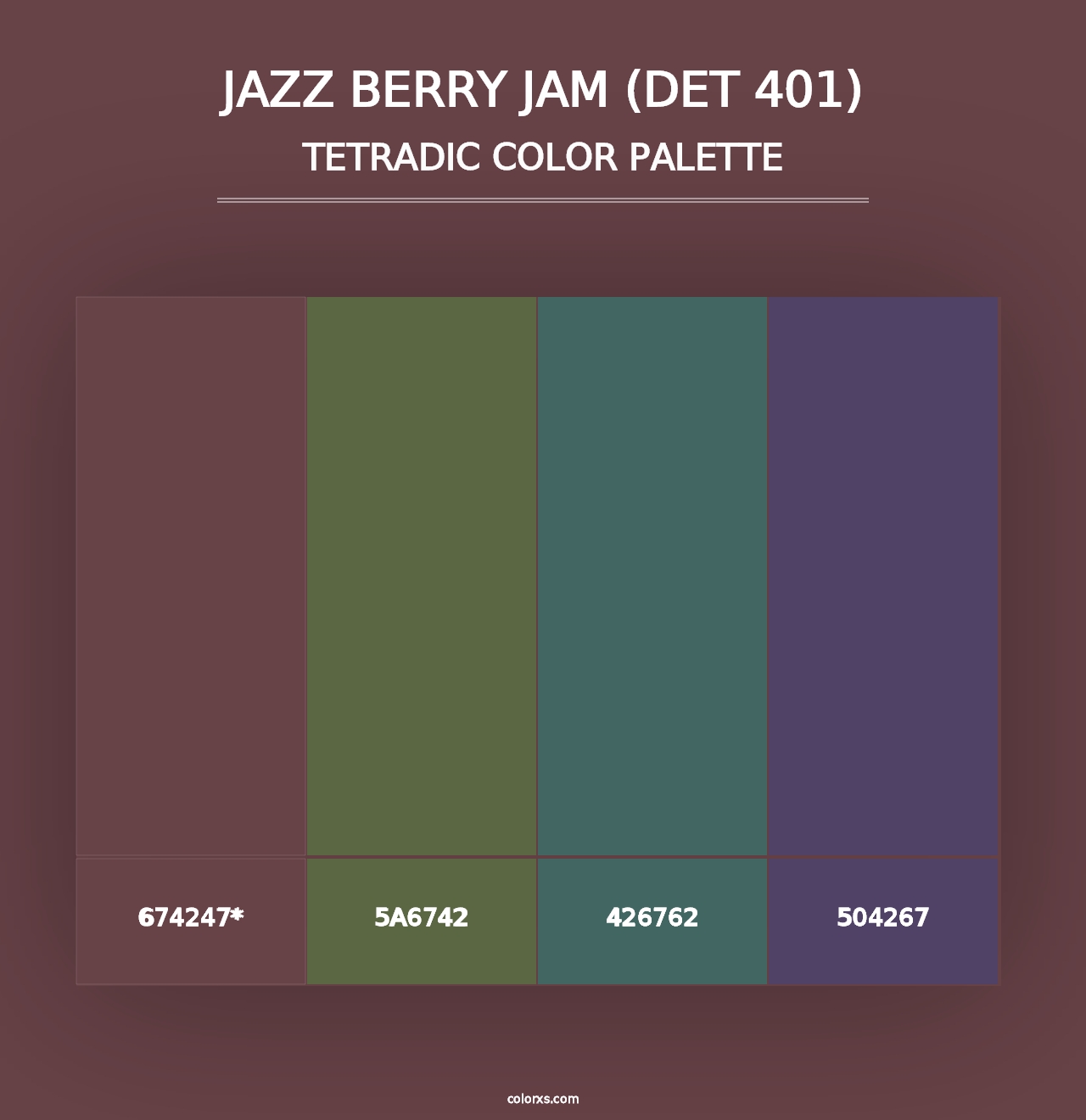 Jazz Berry Jam (DET 401) - Tetradic Color Palette