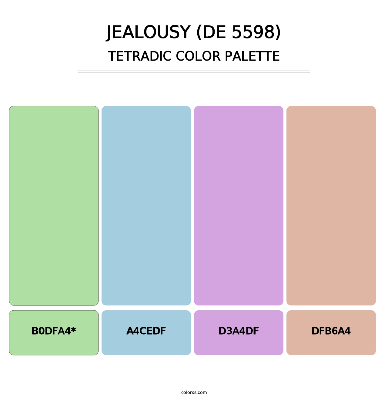 Jealousy (DE 5598) - Tetradic Color Palette