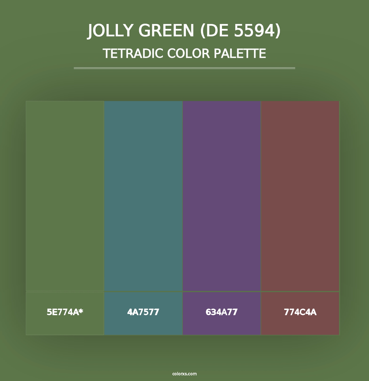 Jolly Green (DE 5594) - Tetradic Color Palette