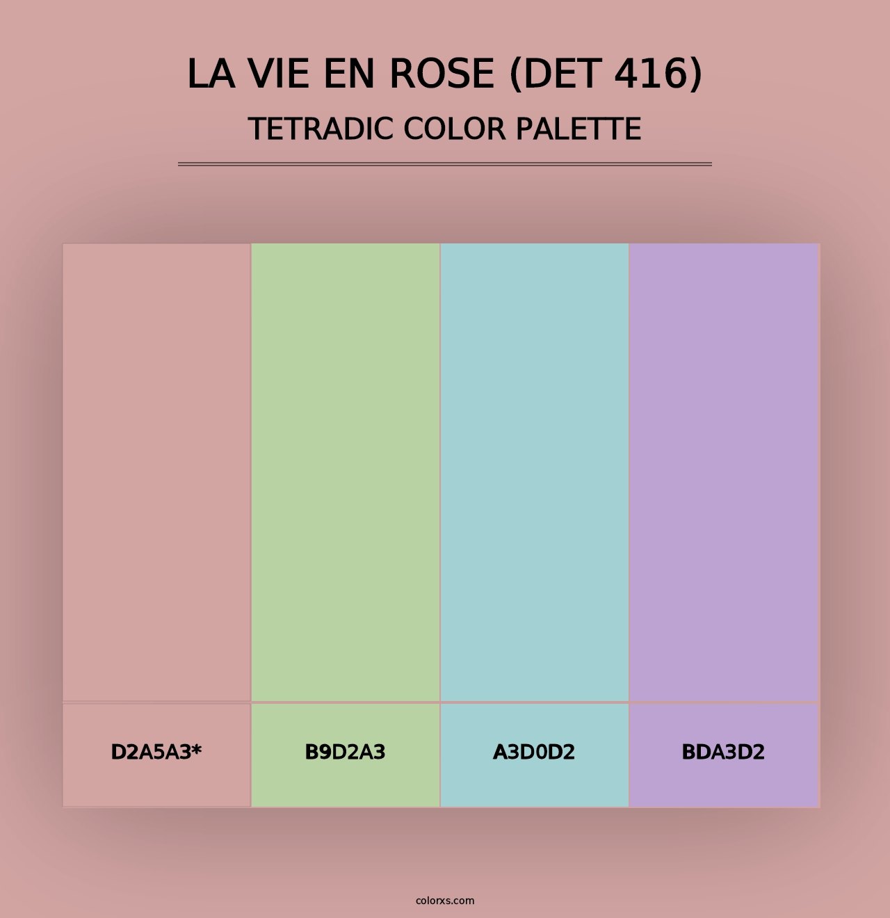 La Vie en Rose (DET 416) - Tetradic Color Palette