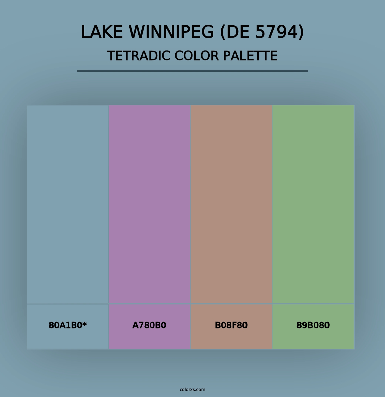 Lake Winnipeg (DE 5794) - Tetradic Color Palette