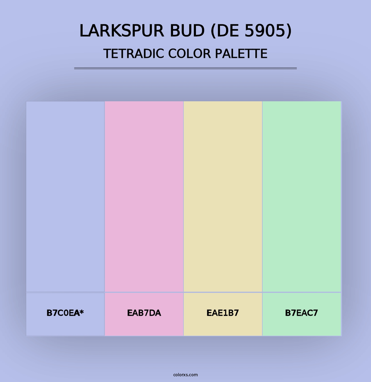 Larkspur Bud (DE 5905) - Tetradic Color Palette