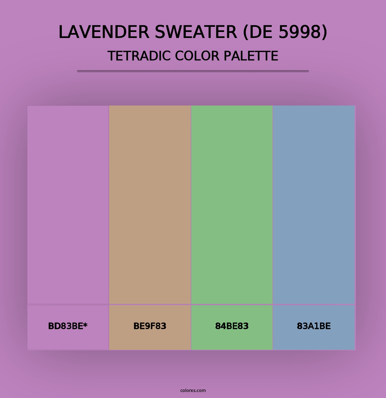 Lavender Sweater (DE 5998) - Tetradic Color Palette