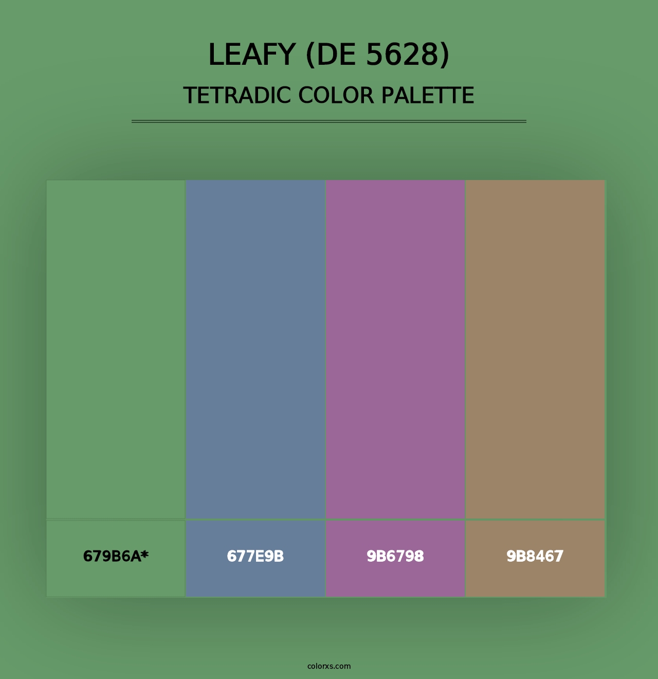 Leafy (DE 5628) - Tetradic Color Palette