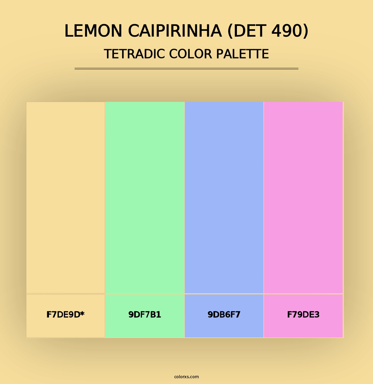 Lemon Caipirinha (DET 490) - Tetradic Color Palette