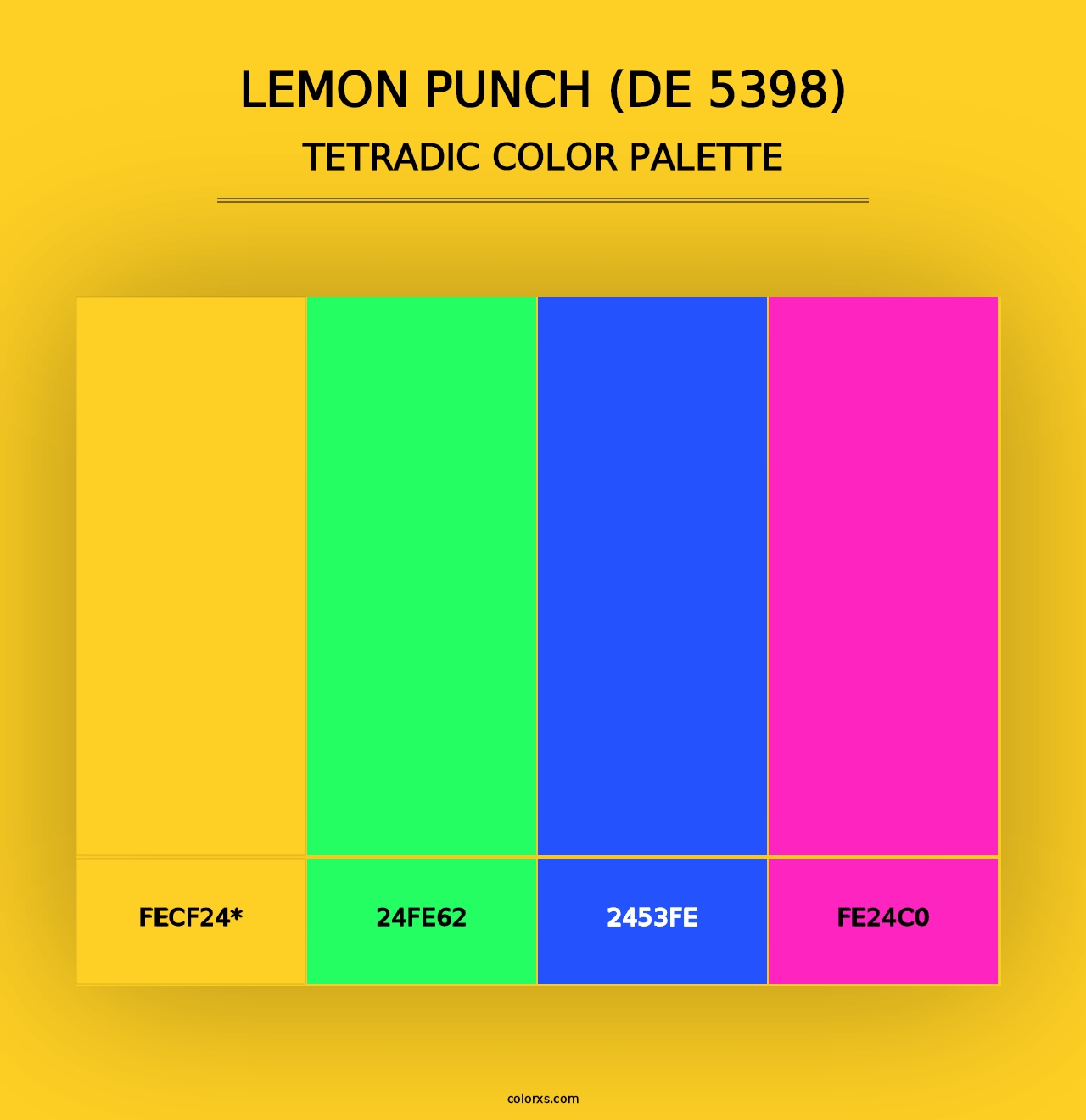 Lemon Punch (DE 5398) - Tetradic Color Palette