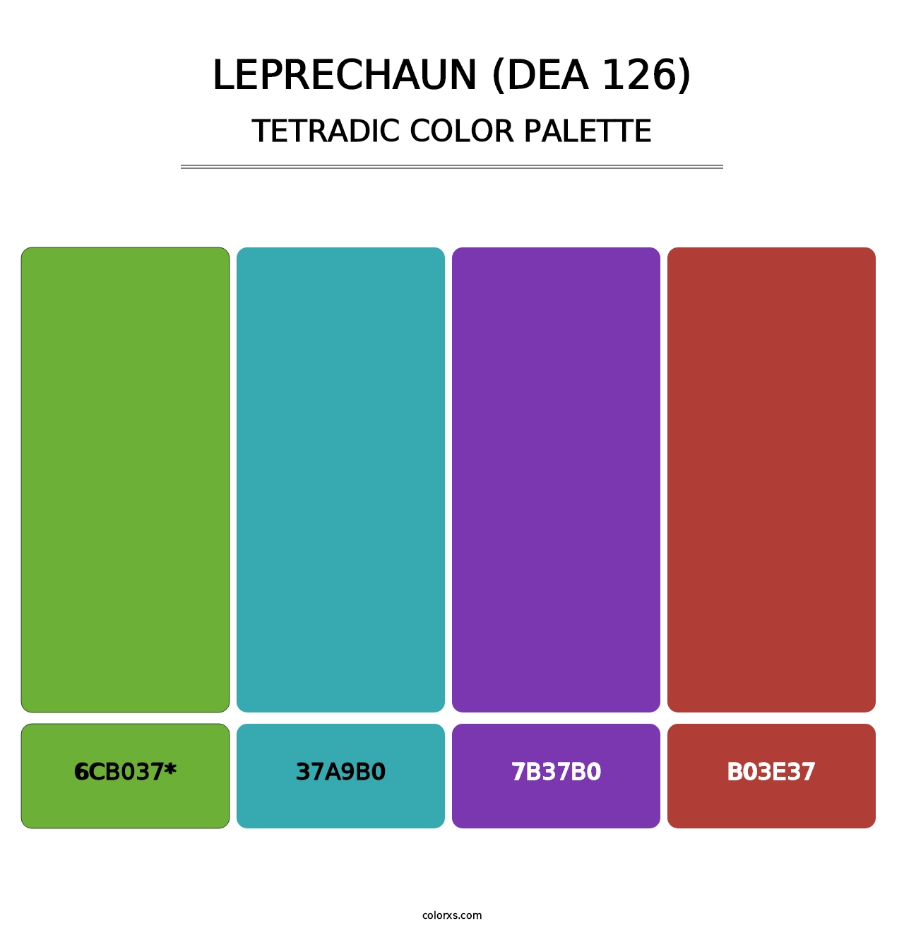 Leprechaun (DEA 126) - Tetradic Color Palette