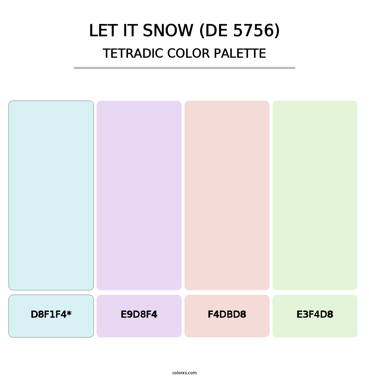 Let it Snow (DE 5756) - Tetradic Color Palette